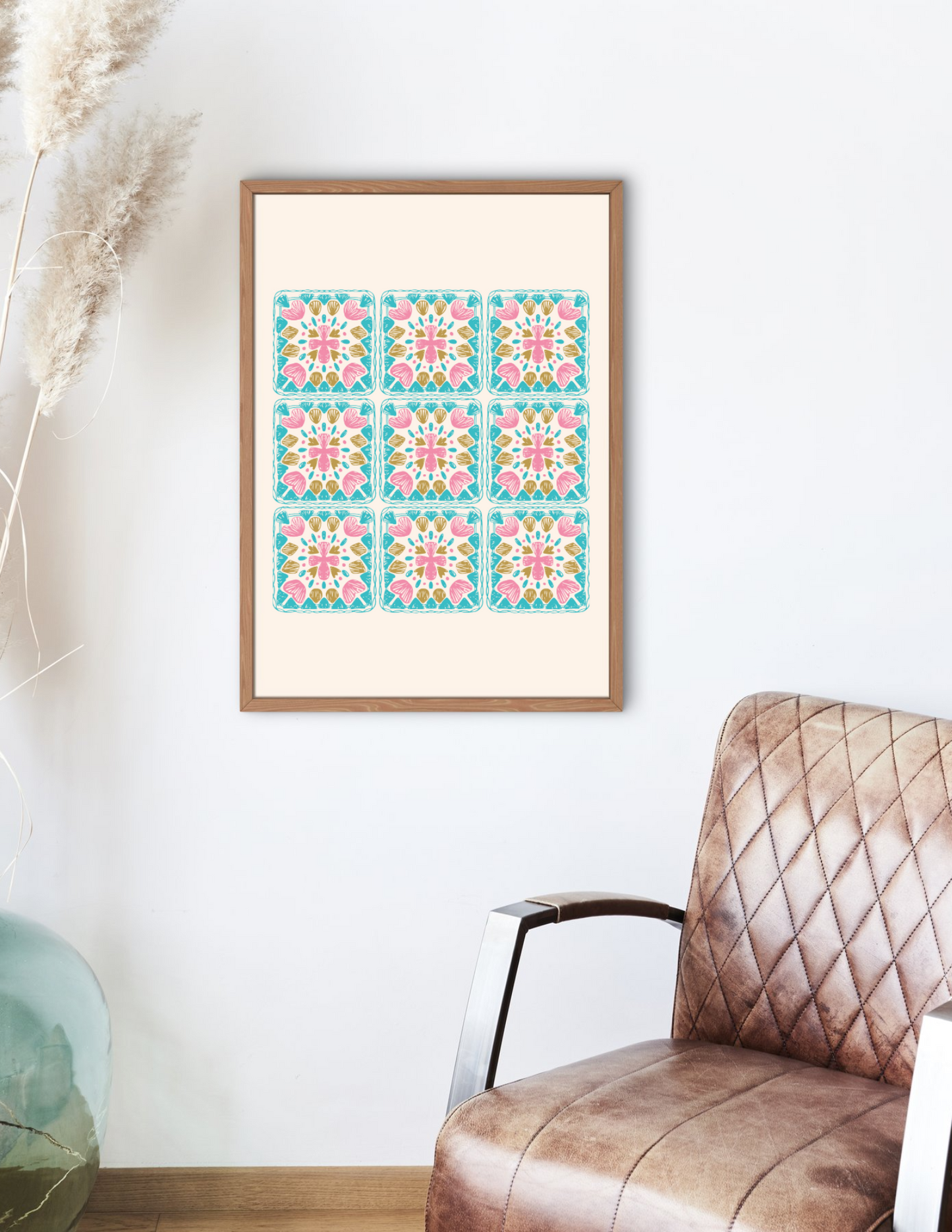 Granny Squares Crochet Art Print