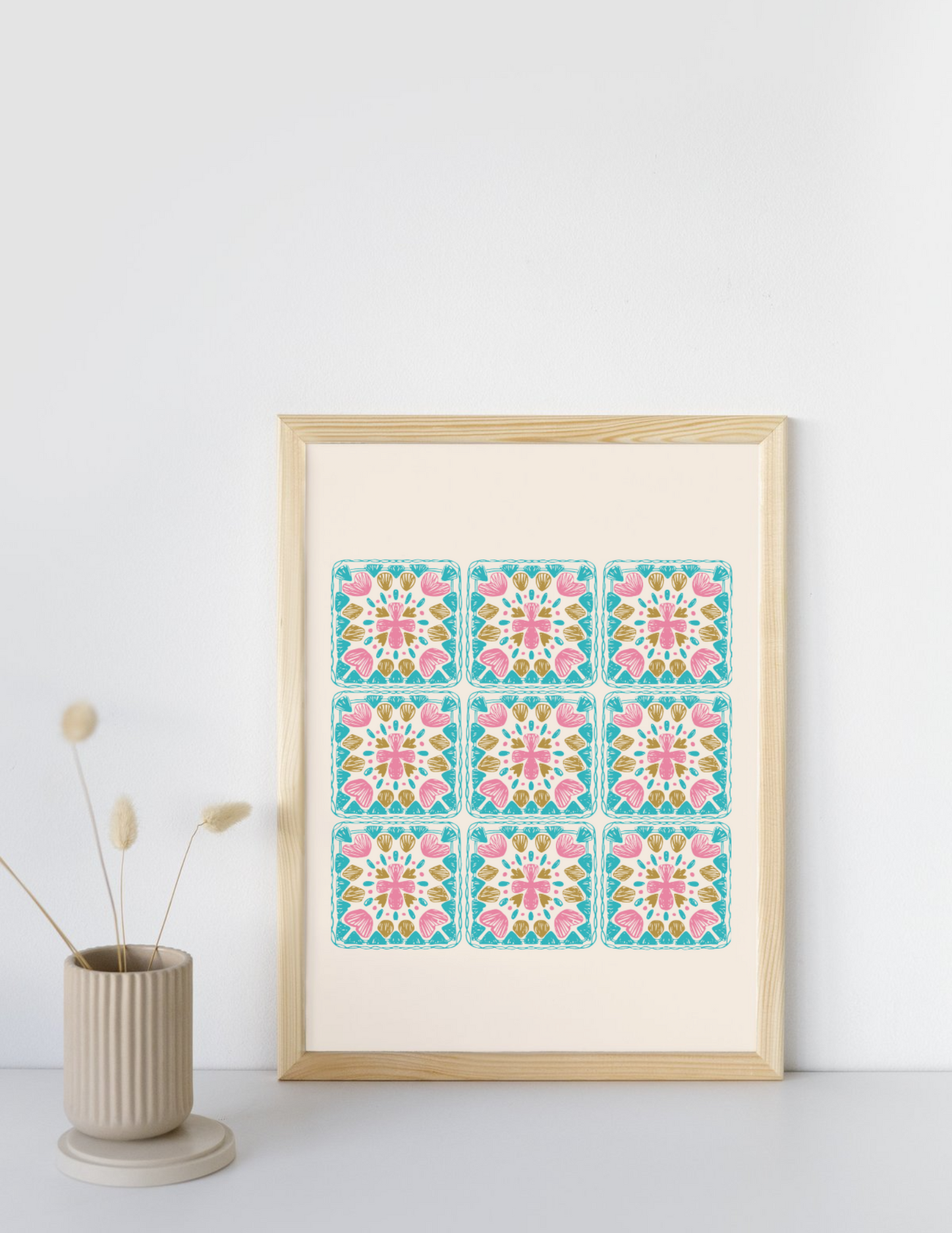 Granny Squares Crochet Art Print