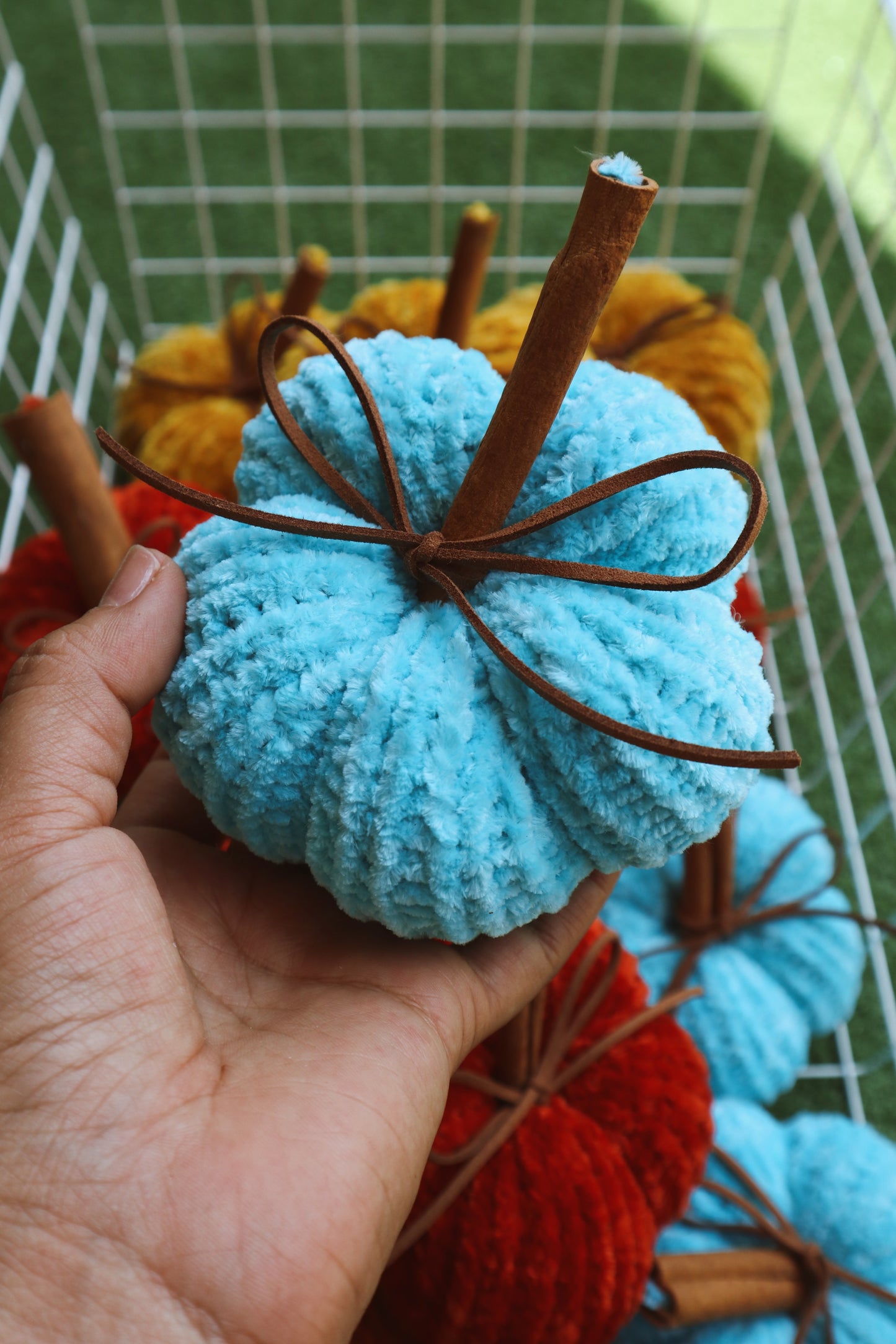 Knit pumpkins