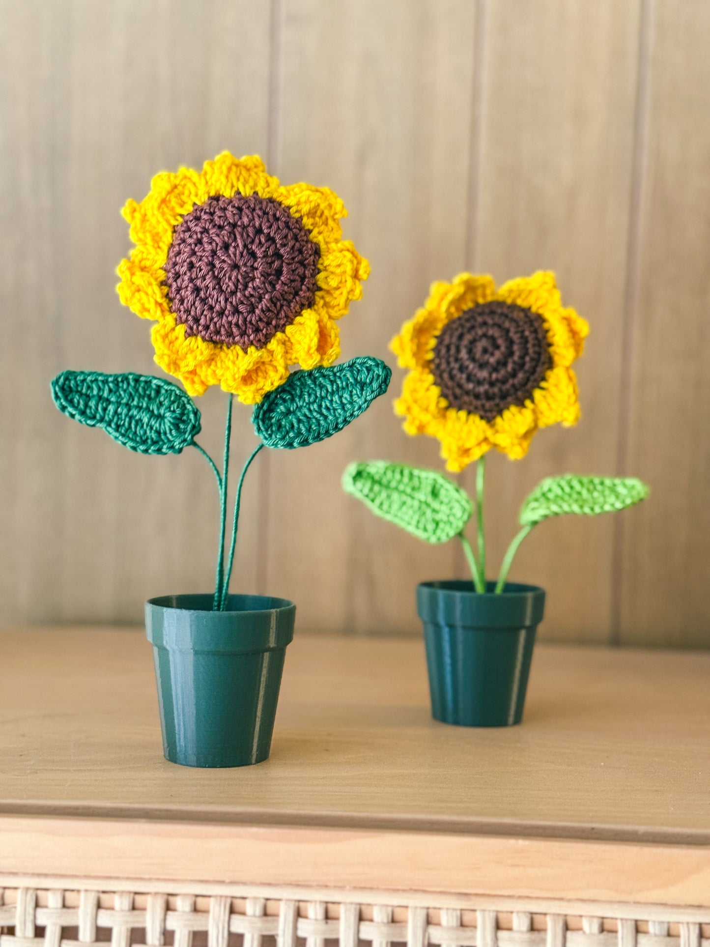 Crochet Sunflower in a pot