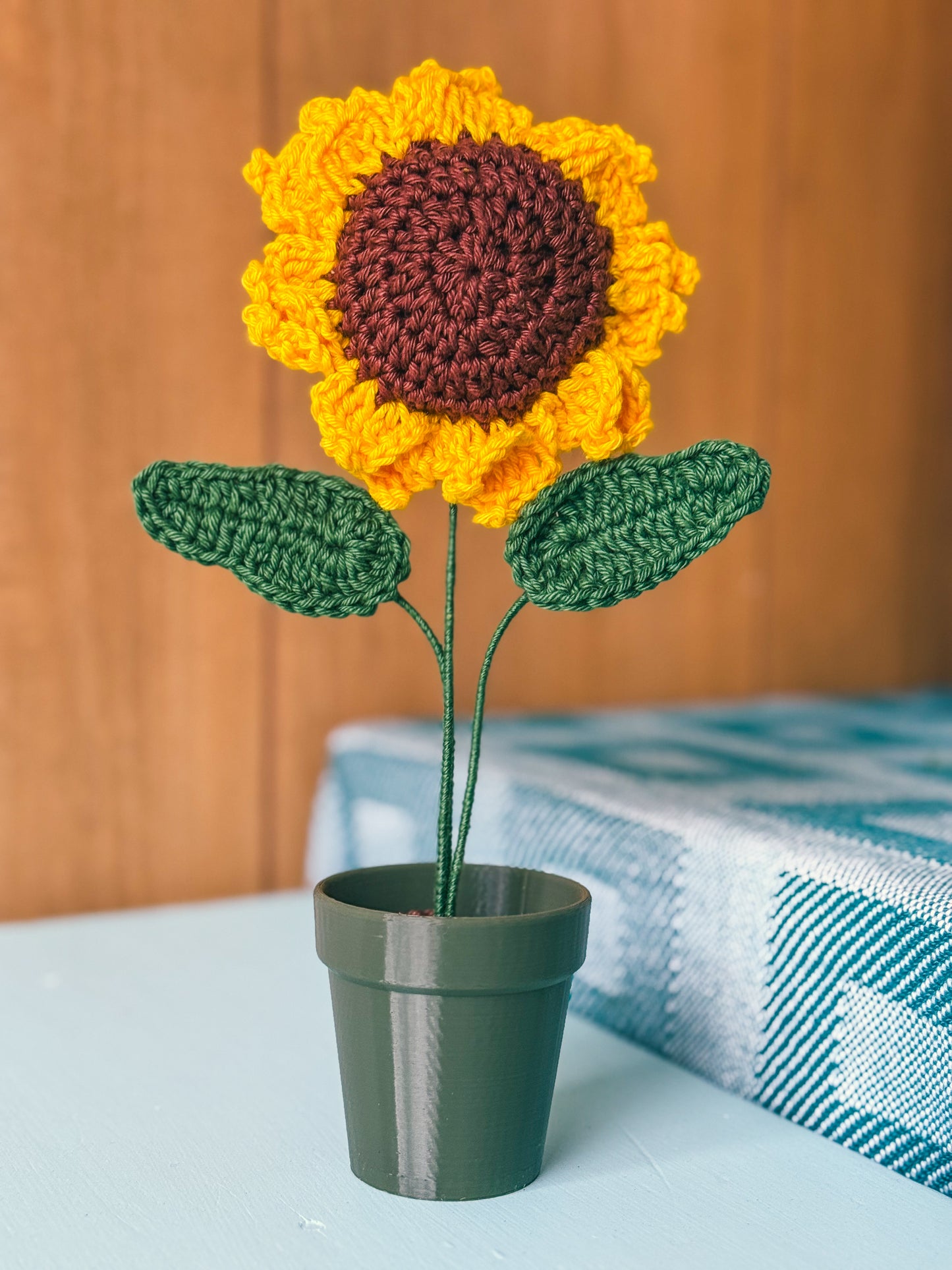 Crochet Sunflower in a pot