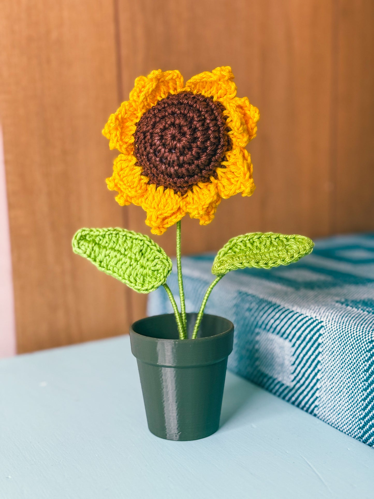 Crochet Sunflower in a pot