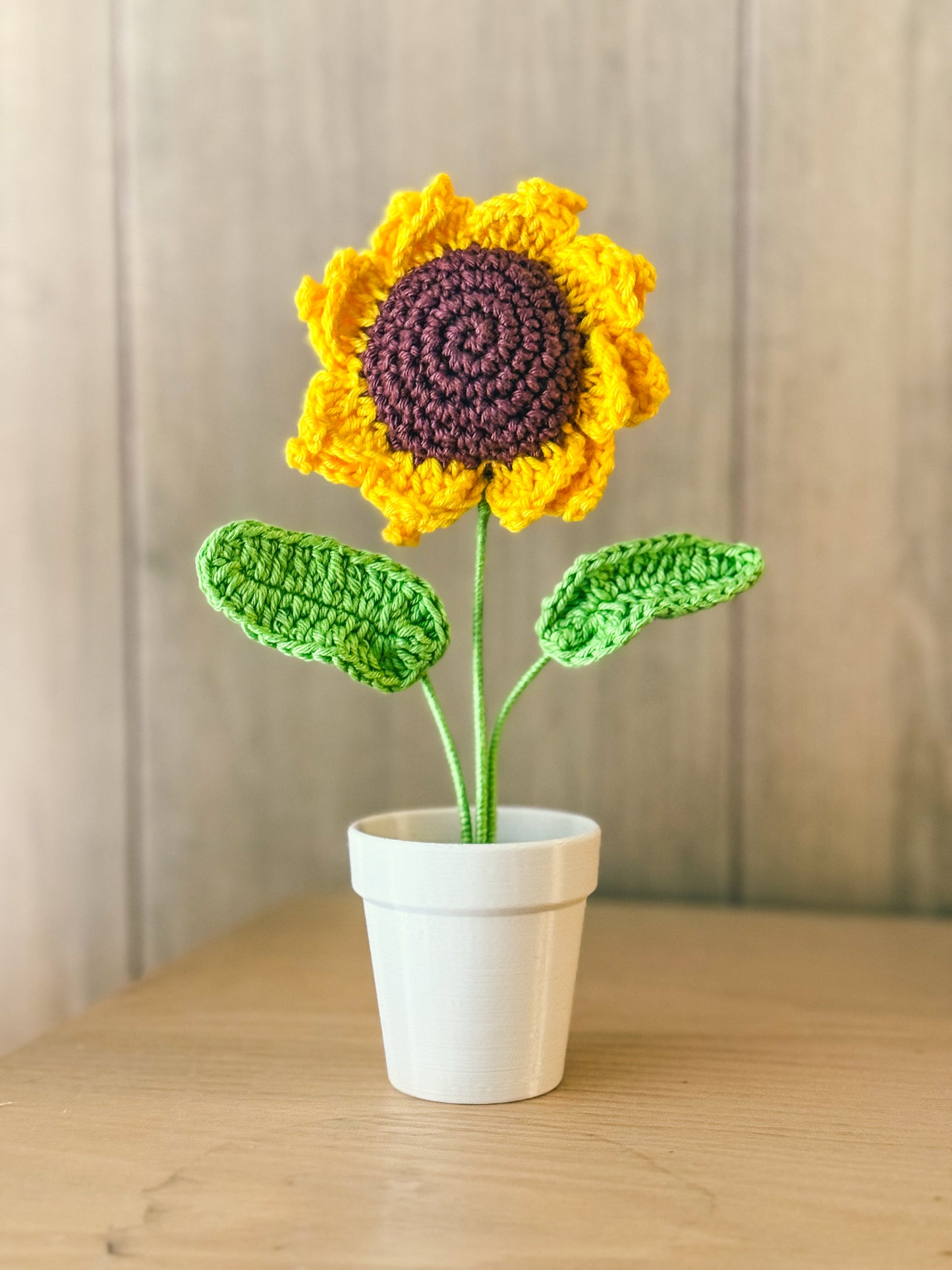 Crochet Sunflower in a pot