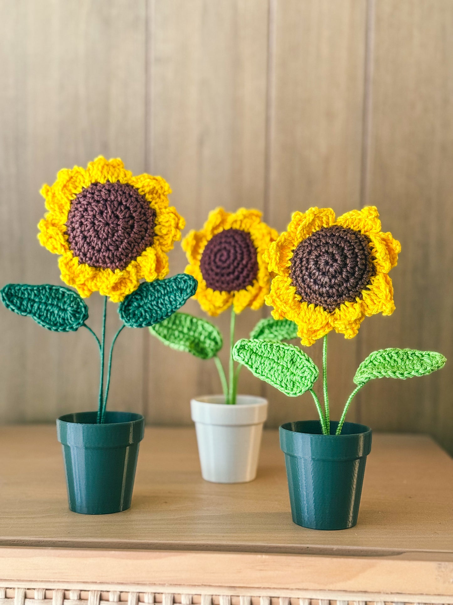 Crochet Sunflower in a pot