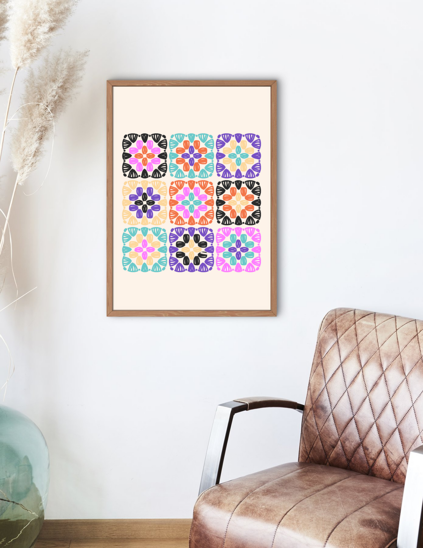 Granny Squares Crochet Art Print