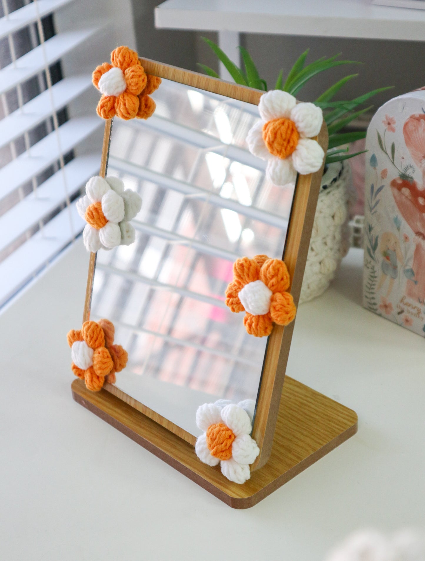 Crochet Flowers Mirror