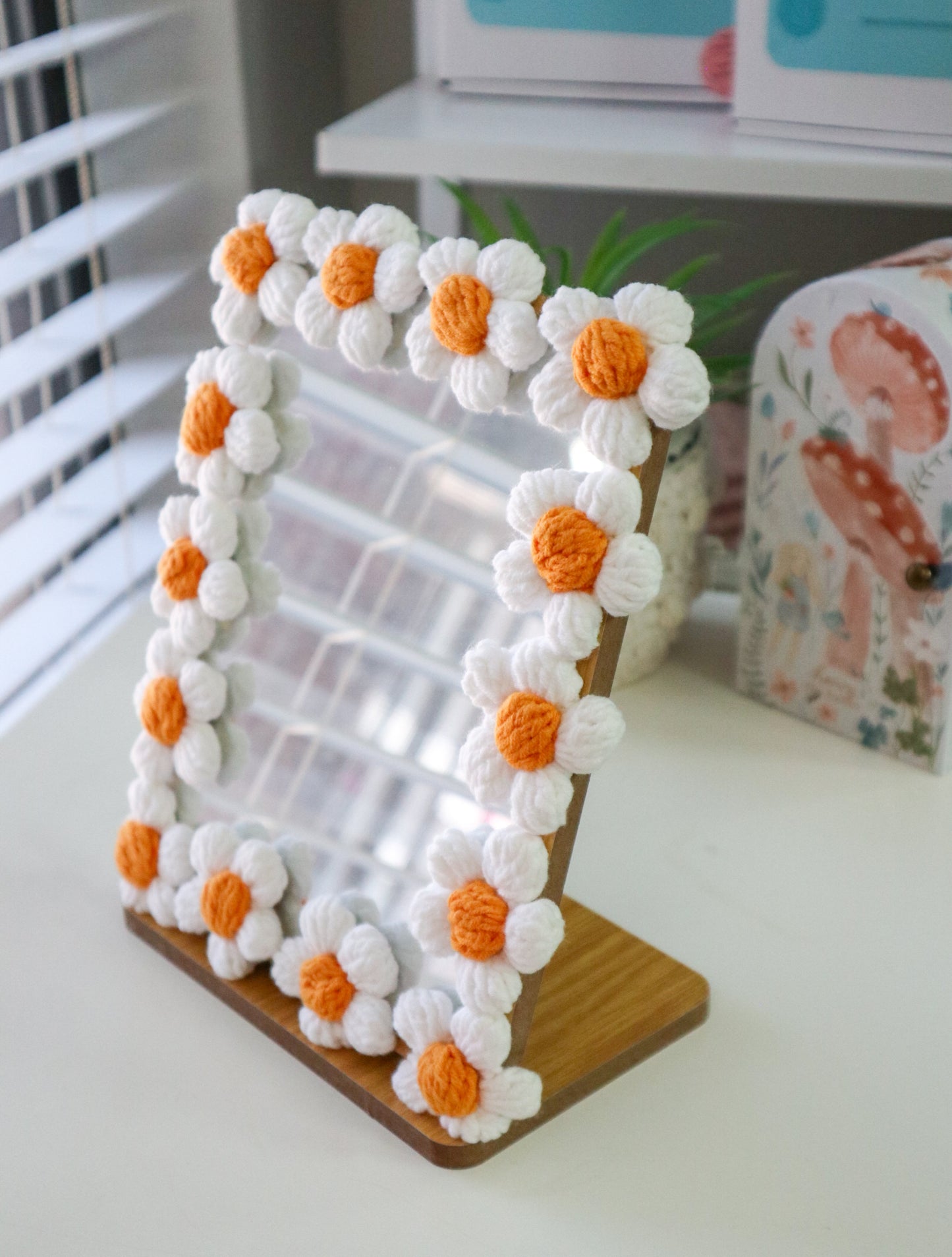 Crochet Flowers Mirror