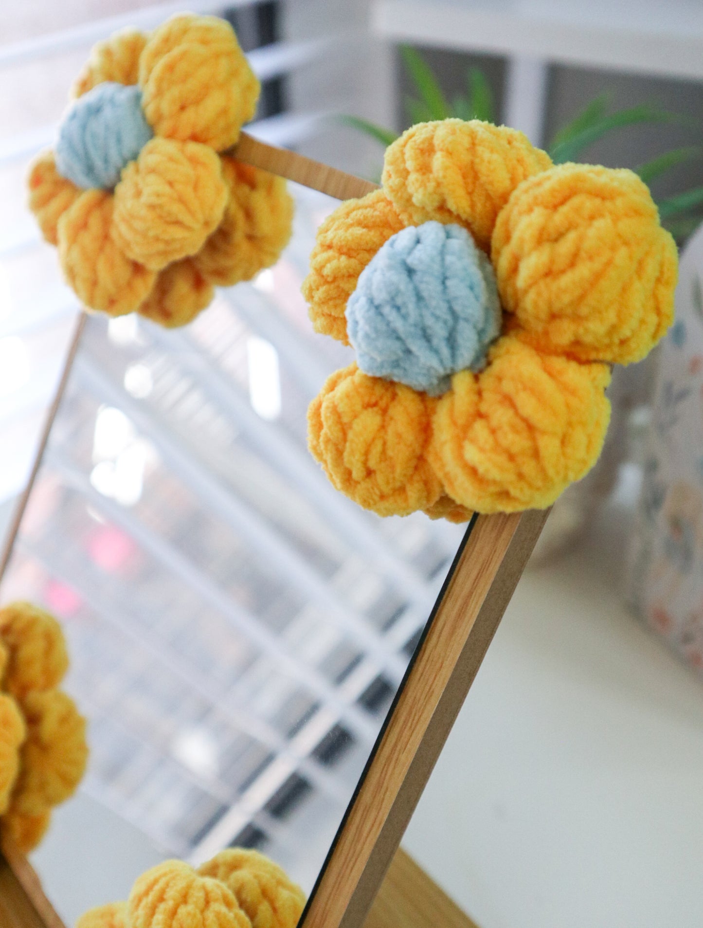 Crochet Flowers Mirror