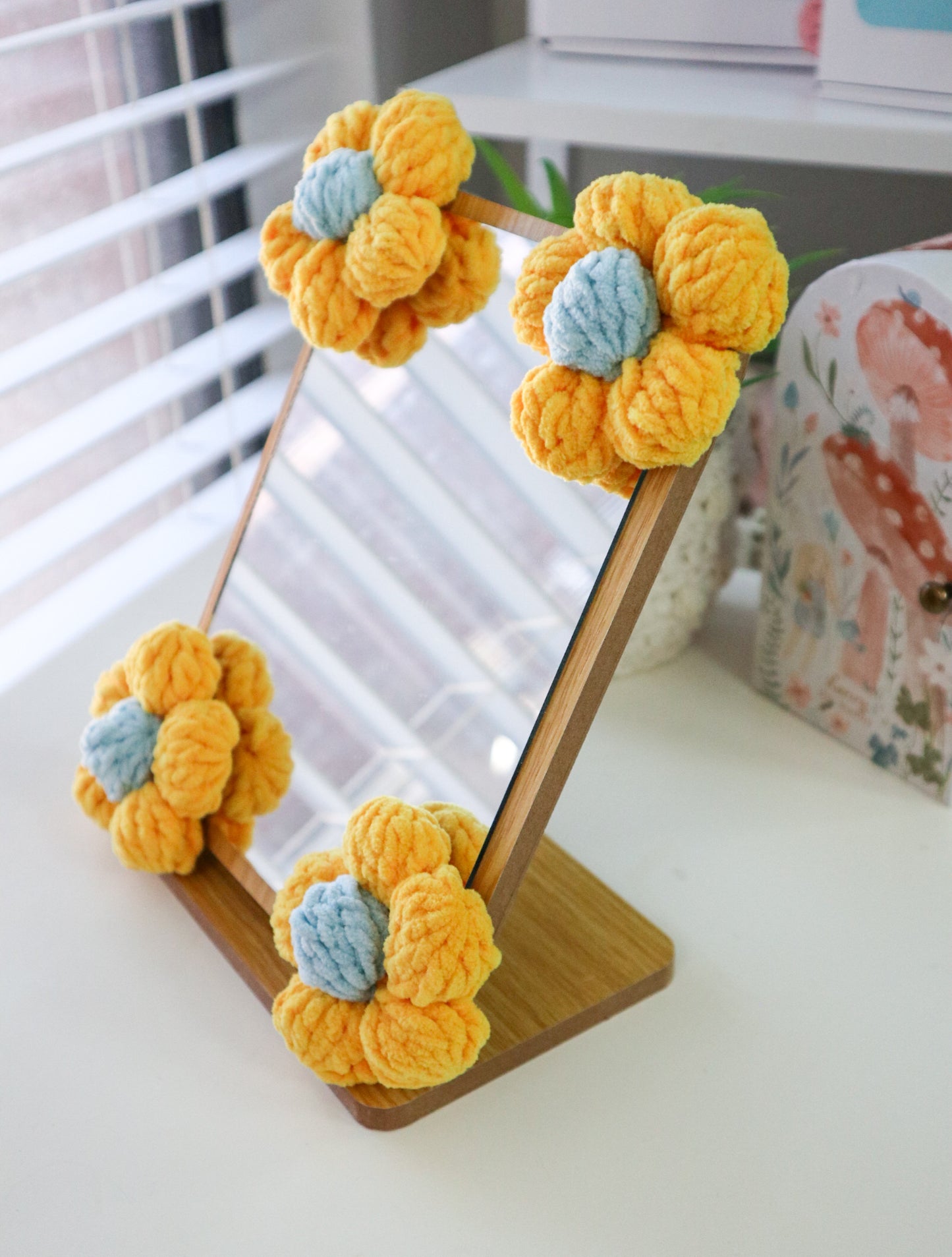 Crochet Flowers Mirror