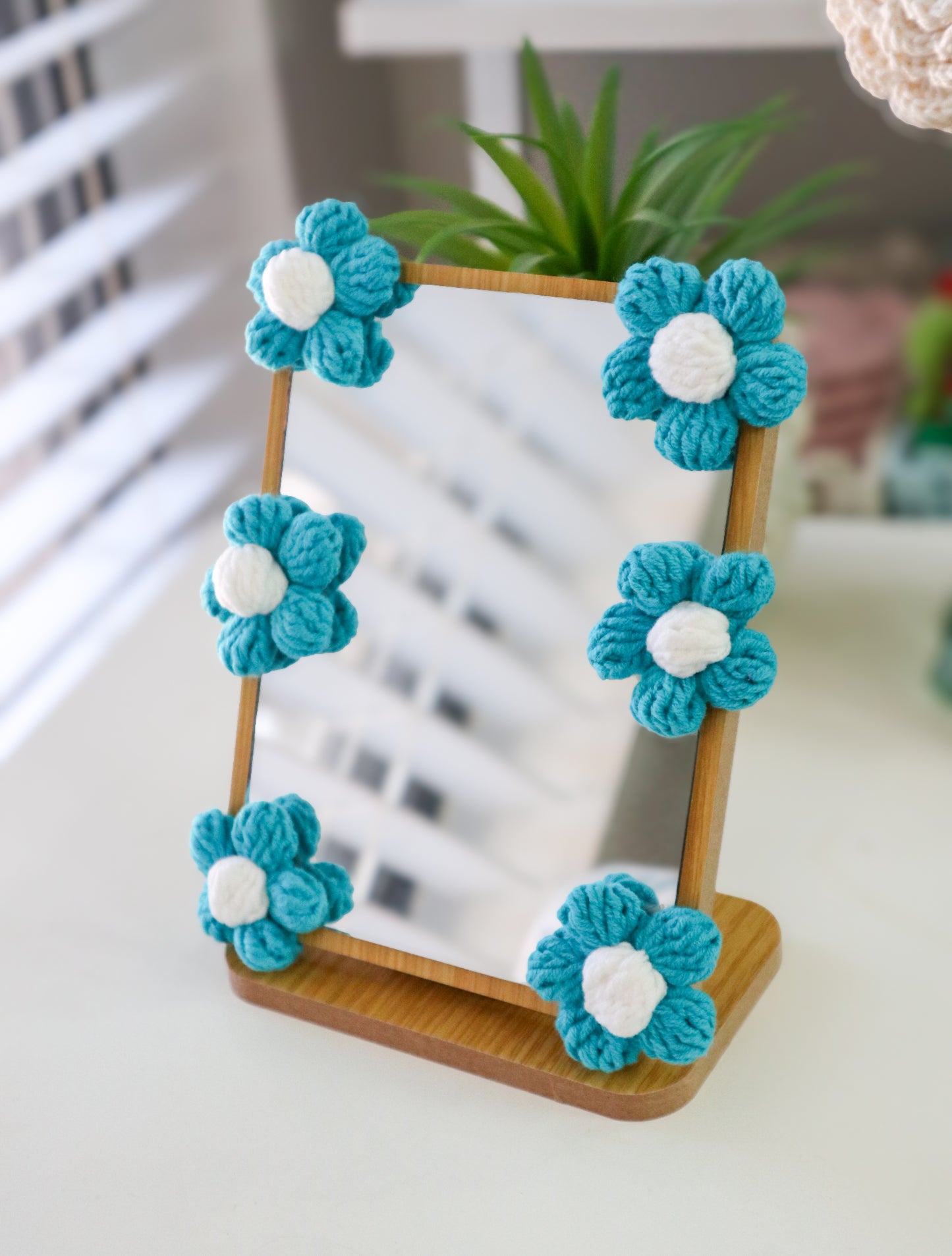 Crochet Flowers Mirror