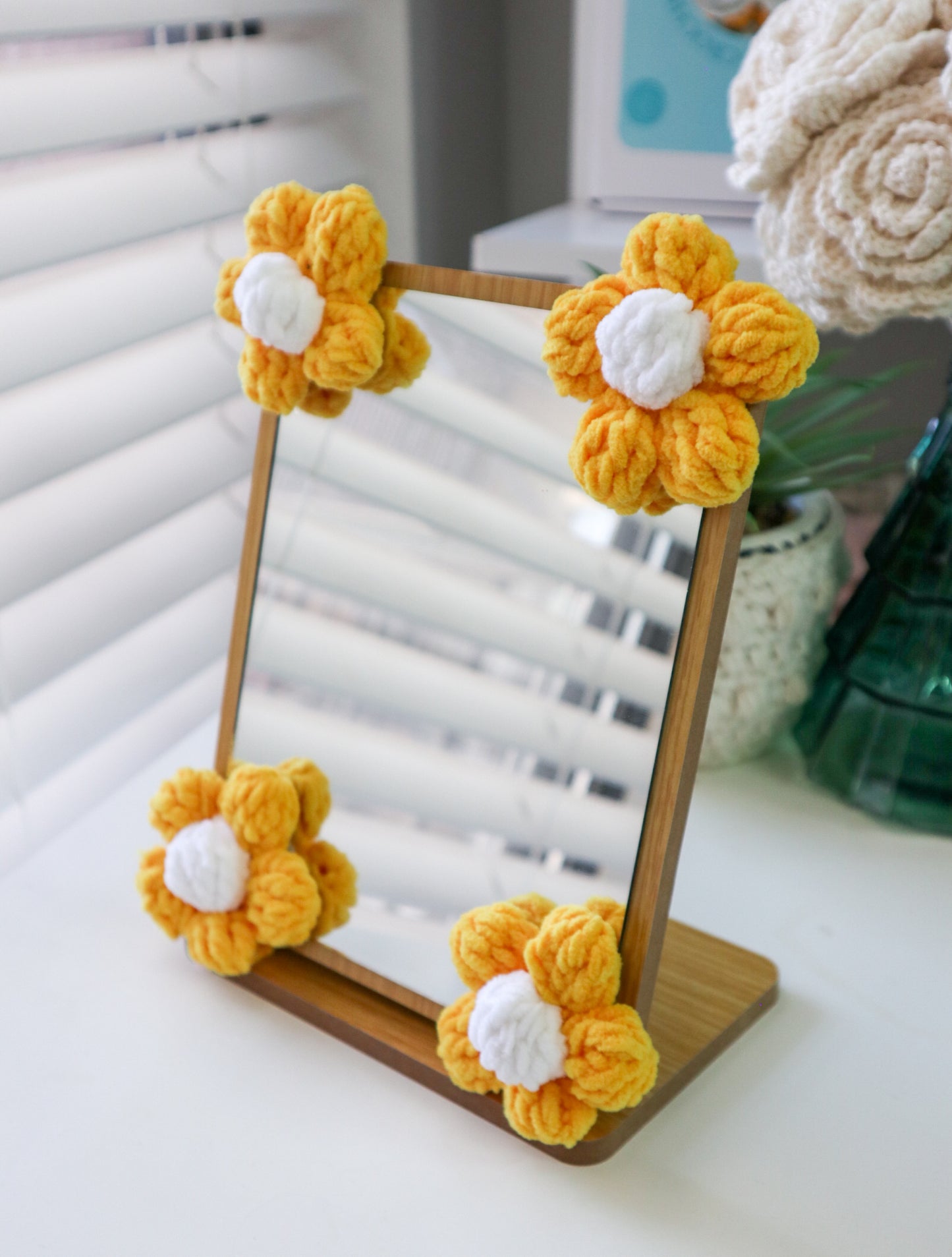 Crochet Flowers Mirror