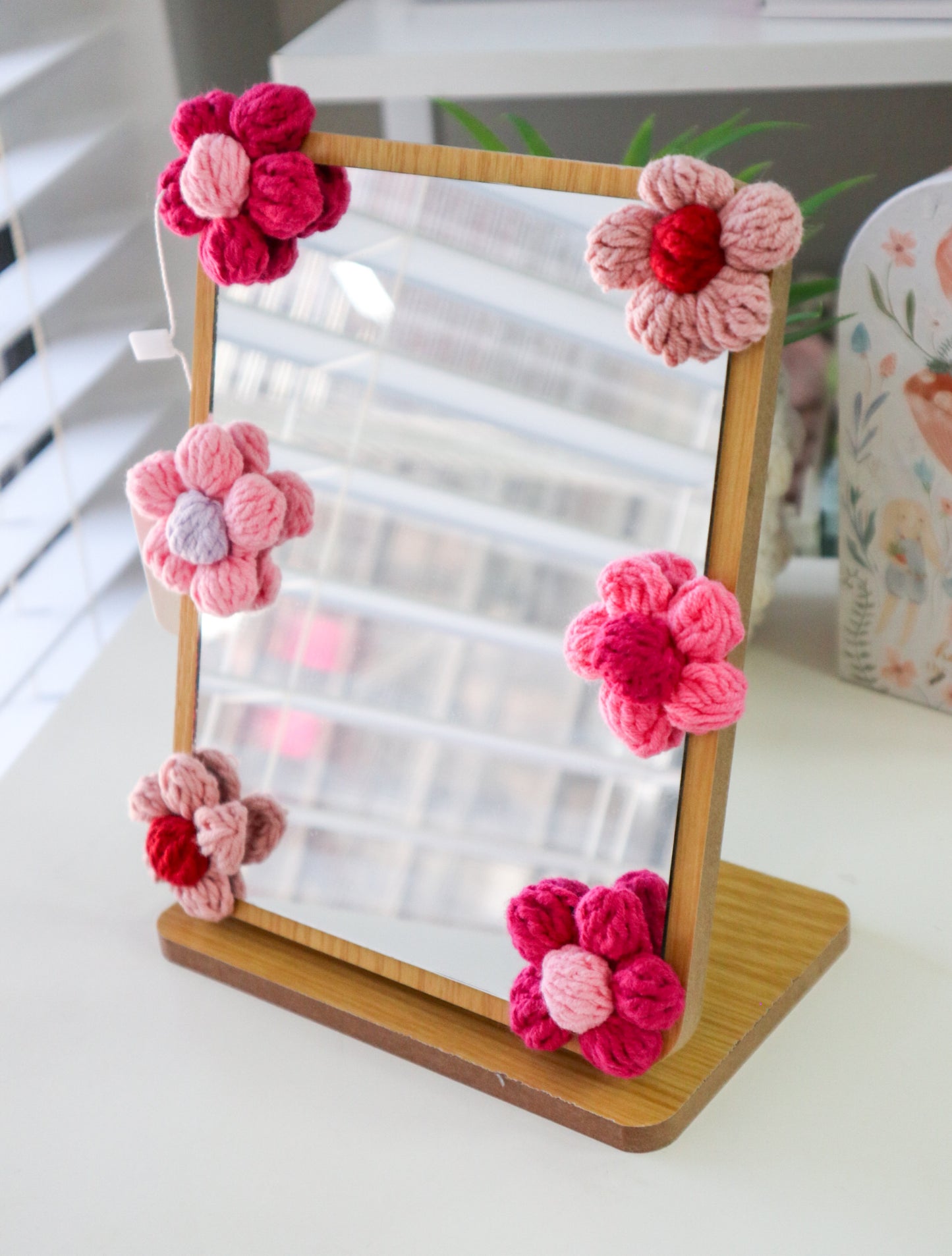 Crochet Flowers Mirror